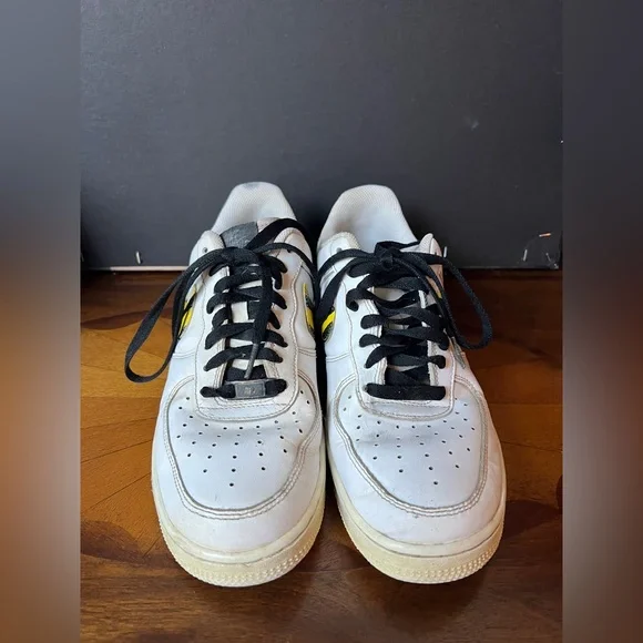 CUSTOM NIKE AIRFORCE 1 BLACK & YELLOW SIZE MEN’S 8.5 - Picture 9 of 9